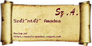 Szántó Amadea névjegykártya