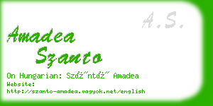 amadea szanto business card